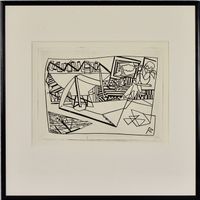 Fl&ouml;tespielende Engel - 1967 - 25,5 x 19,5 cm
