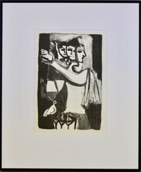 Frauen mit Taube - 1968 - 23 x 34 cm